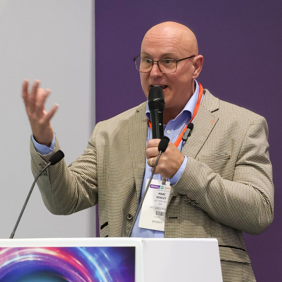 Marc Rowley giving a talk.